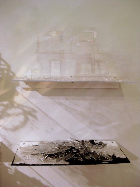 Glass house wall sculpture